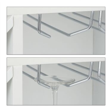 Великий винний стеллаж Relaxdays з тримачами для келихів