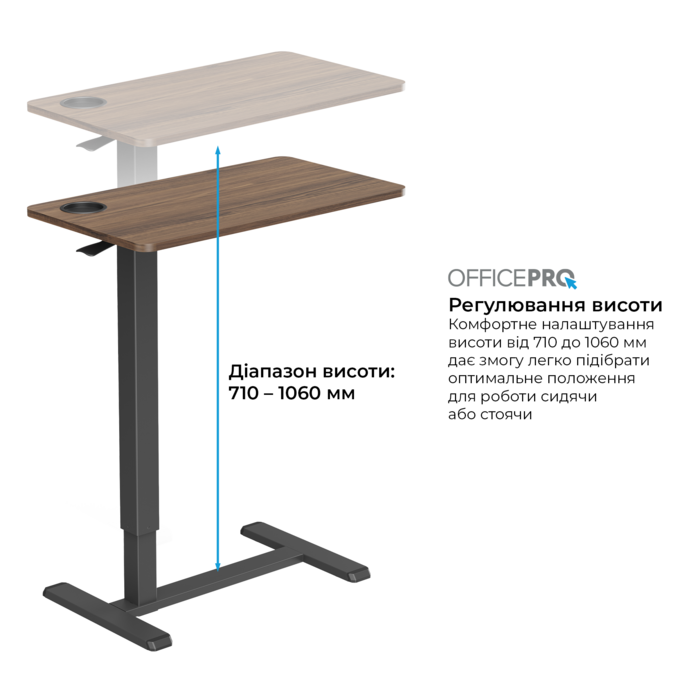 Офісний стіл з регулюванням висоти OfficePro ODM270DW