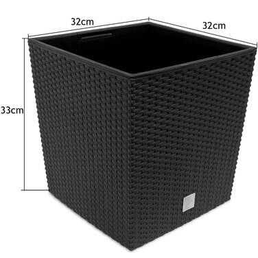Вазон Rato Низький Антрацит 32x32x33см