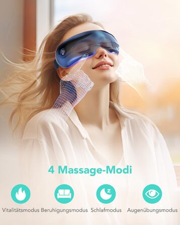 Масажер для очей SKG E3 PRO з підігрівом, вібрацією та Bluetooth, маска для очей від темних кіл та сухості, покращує сон, подарунок для всієї родини