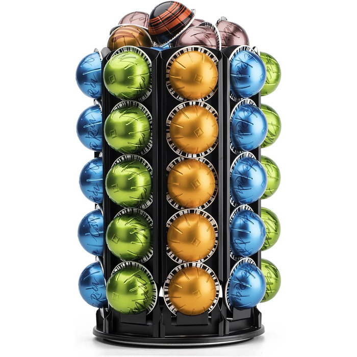Підставка для капсул кави Bagoo Karussell для Nespresso Vertuo Line з центральним відсіком для додаткових капсул (40+)
