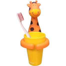 Підстаканник для зубів з чашкою, тримач для зубних щіток у вигляді тварини (жирафа)
