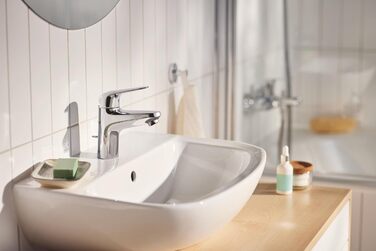 Змішувач для ванної кімнати Grohe Swift, водозберігаючий, з витяжною системою, хром, 18 см, з інструментом 3в1