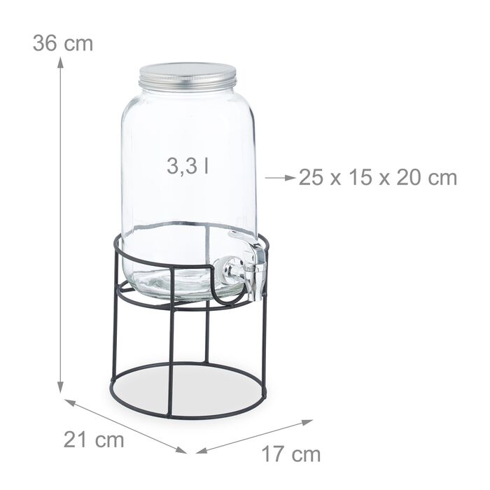 Дозатор для напоїв Relaxdays зі стійкою