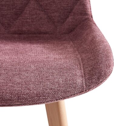 Набір з 2-х оббивних стільців для їдальні B&D Tania, рожевий, стиль кантрі/сканді, для кухні, офісу, туалетного столика, Webstoff Merlot, 11118-ROSA-2