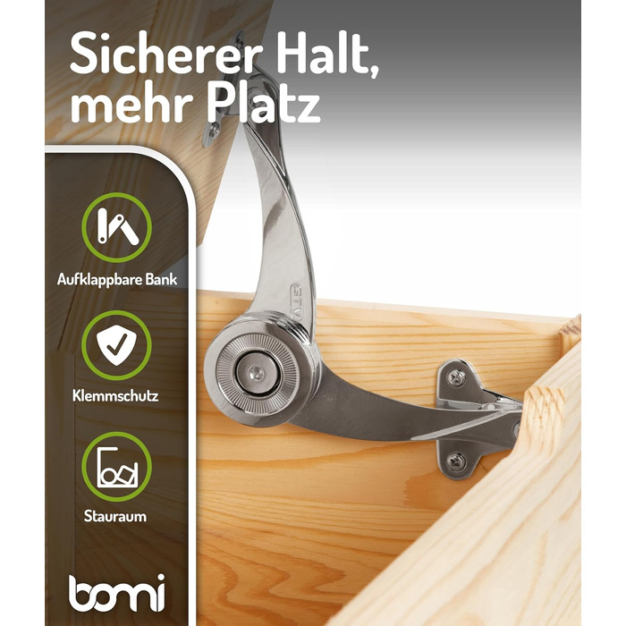 Дитячий меблевий набір Bomi Anna: стіл, 2 стільці та лавка-сховище | Меблі для дитячої кімнати з FSC сертифікованого дерева | Білий (натуральний)