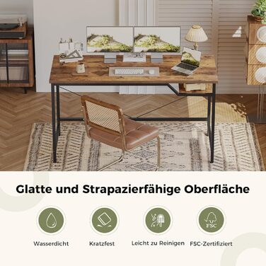 Комп'ютерний стіл Mericonia 120 см, ігровий стіл для невеликих приміщень, білий стіл для дому та офісу, стіл для студентів