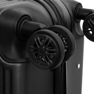 Набір валіз REDOLZ 3 шт. | Чорний | ABS-пластик | Легкі, міцні, з TSA-замком та 4 колесами | Для подорожей