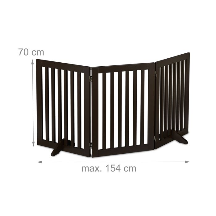 Захисний бар'єр Relaxdays коричневого кольору, 70 см