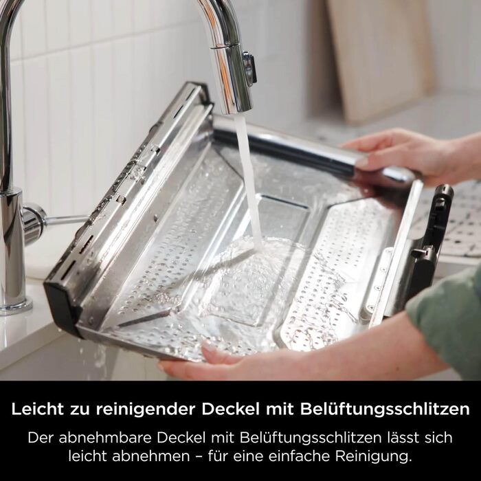 Ninja Sizzle Pro XL: гриль та плоча для дому з антипригарним покриттям, збірний, з піддоном для жиру та рецептами, срібно-чорний, GX101EU XL