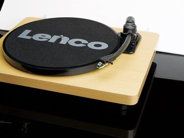 Програвач вінілу Lenco L-30BK USB, ремінний привід, 33/45 об/хв, вбудований фонокоректор, цифровізація, RCA, корпус з дерева