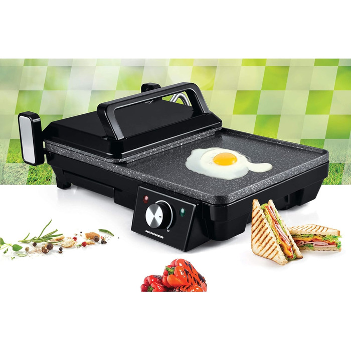 Електричний настільний гриль Heinner Marble TPGrill HEG-F20002P, 2000 Вт