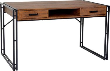 Офісний стіл, Комп'ютерний стіл, 122x70см 3D Конструкція - Дикий дуб, 27