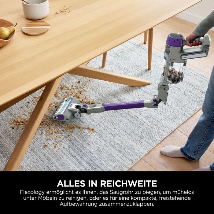 Пылесос Shark PowerDetect аккумуляторный, до 70 мин работы, беспроводной, без мешка, для шерсти животных, аллергиков, ковров и твердых полов, с шарнирным гибким трубопроводом, белый/серый, IP1251EUT