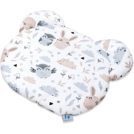 Дитяча подушка Pepi Bear Muslin 38 x 30 x 2 см - Бавовняна подушка дитяча - Дитяча подушка - Декоративна подушка дитяча - Дитяча подушка Snuggle Подушка Forest Friends