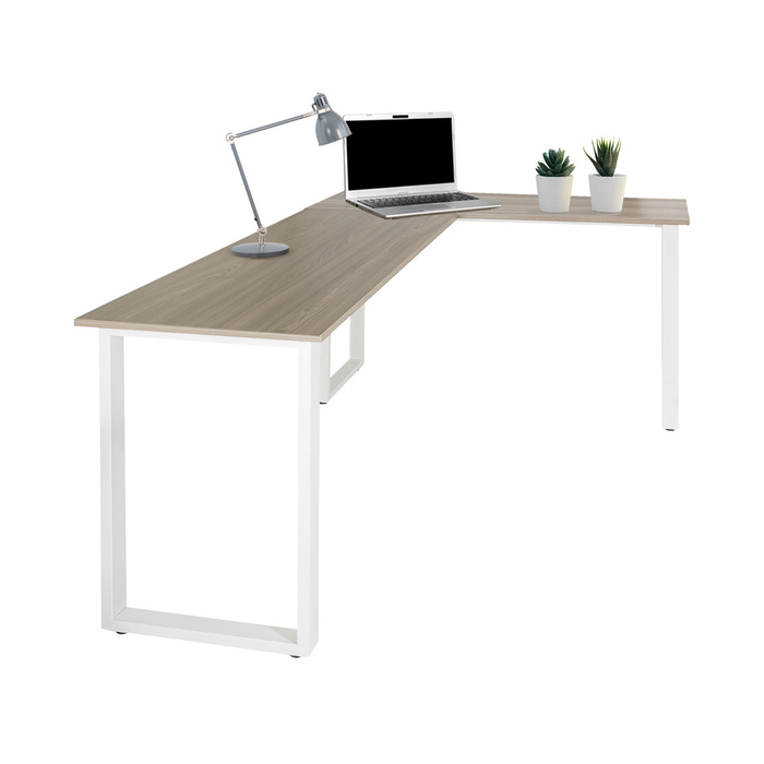 Робочий стіл WORKSPACE BASIC I 165 x 120 см сірий / білий hjh OFFICE