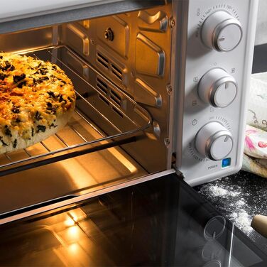 Мультиварка Cecotec Bake&Toast 1090 Black: 1000 Вт, таймер 60 хв, регулювання температури до 230ºC, 30 л, з деко, решіткою та щипцями