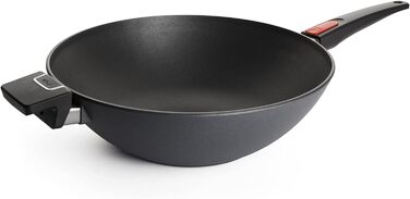 Сковорода для змішування Woll Diamond Lite Wok з кришкою - індуктивна -, Ø 34 см, висота 11 см - Підходить для всіх типів плит, алюмінієвої чавунної сковороди, безпечної для духовки, антрациту