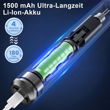 Електрична зубна щітка Betterchoi з магнітною левітацією, 41 000 VPM, 4 насадки, IPX7, 180 днів роботи, 5 режимів, таймер, чорна