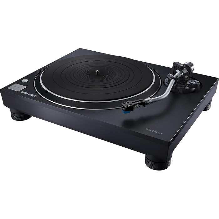 Програвач вінілових платівок Technics SL-100C з прямим приводом, картриджем AT-VM95C, автоліфтом, трьома швидкостями, пилозахистом і PHONO-кабелем, чорний