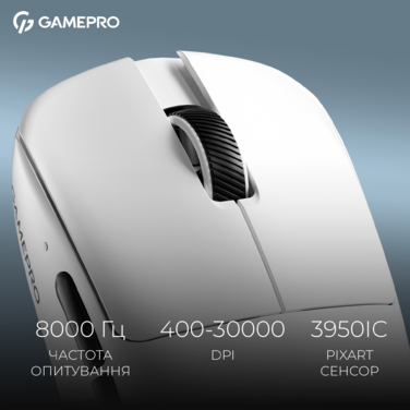 Бездротова ігрова миша GamePro Asgard Odin 8K Wireless/2.4GHz/Bluetooth PixArt PAW3950