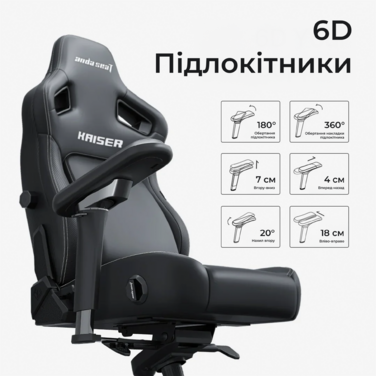 Крісло геймерське ігрове Anda Seat Kaiser 4 V2 Size XL White PVC