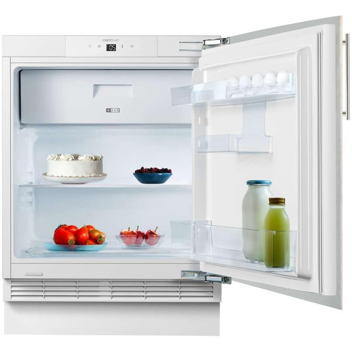 Міні-холодильник Cecotec Bolero CoolMarket TT 107: 121 л, вбудований, чорний, регулювання температури, відсік для овочів, морозильна камера