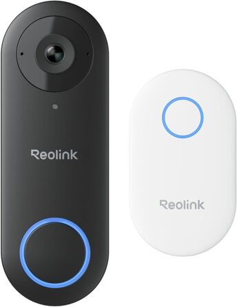 Відеодзвінок Reolink 5MP PoE з Чаймом, UHD, 180° Ultraweitwinkel, двосторонній аудіо, розпізнавання осіб, водонепроникний, з сигналізацією, сумісний з NVR