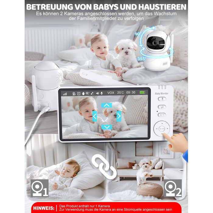 Відеоняня BURNNOVE з камерою 5