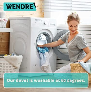 Пухова ковдра 135x200 см – середньої теплоти, мікрофібра, сертифікат Oeko-Tex, для алергіків, дихаюча, виготовлена в ЄС, пральна, ковдра 135x200