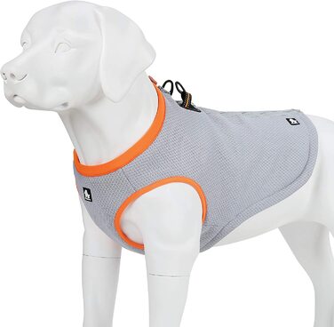 Охолоджуючий жилет для собак MOKCCI Truelove, охолоджуюча куртка з регульованою застібкою-блискавкою для тренувань на відкритому повітрі, полювання і кемпінгу, XXL (1 упаковка) оранжевого кольору