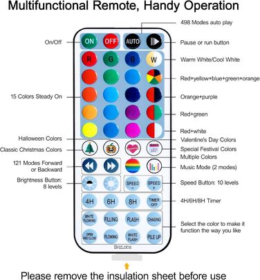 Гірлянда світлодіодна святкова на 300 LED, RGB, 30м, для прикраси дому, саду, балкону, вечірки, Halloween, з таймером, димуванням, вологостійка