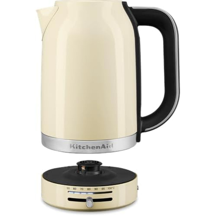 Електричний чайник KitchenAid з регулюванням температури 50-100°C, 1.7L, кремовий колір