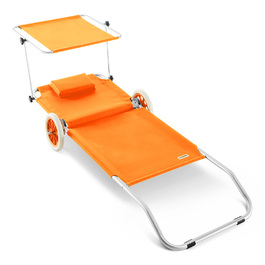 Шезлонг Crete Orange Alu з колесами