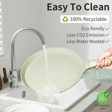 Сковорода для крепів DYGG Induktion 28 см з антипригарним покриттям Granit - для млинців, панкейків, доса