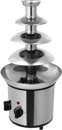 Шоколадний фонтан 4 яруси з функцією нагрівання, 170W, 2L, нержавіюча сталь, для кафе, готелів