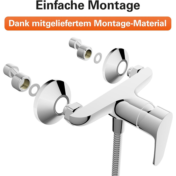 Змішувач для ванни EISL Claudio з душовим підключенням, хром, однорідний, NI023CALCR