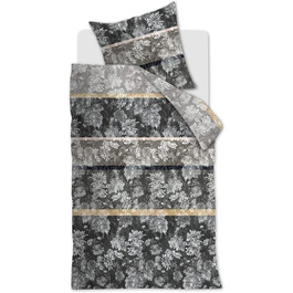 Комплект постільної білизни Beddinghouse Cotton Satin Chrys Color Grey, розмір 155x220см80x80
