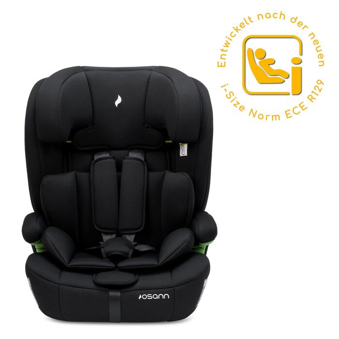 Автокрісло Osann Resa Kindersitz 76-150 см, i-Size, 1 рік+, без Isofix, 5-точкова система, регульований підголівник, чорний