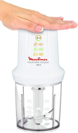 Подрібнювач Moulinex Mini Chopper Elektro Moulinette DJ300110 - компактний, 270 Вт, білий
