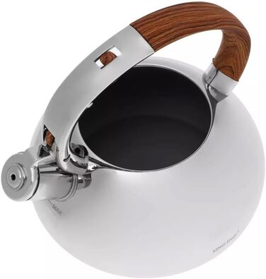 Чайник Kinghoff Klausberg 3274 7077 з нержавіючої сталі 3л Induktion (індукційний) з свистком, срібний