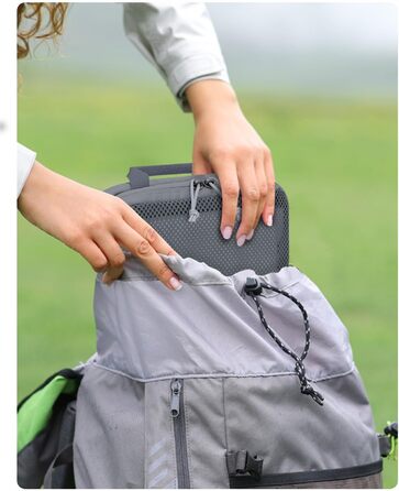 Набір компресійних органайзерів для подорожей ECOHUB, 4 шт., сірі пакувальні куби з маркуванням та сіткою для валізи та рюкзака