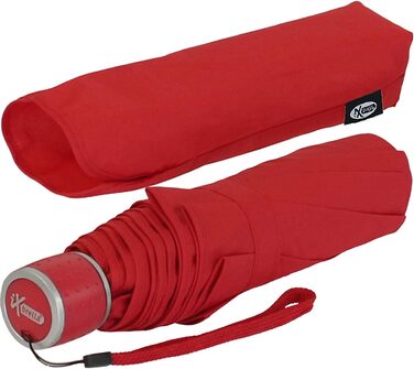 Жіночий кишеньковий парасольку з великим дахом - extra light - (темно-червоний)