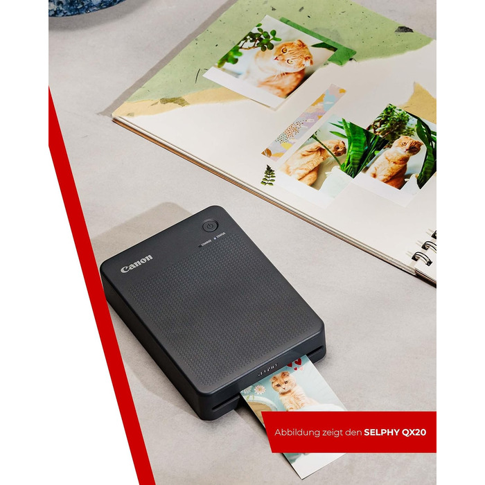 Canon Selphy QX20 – Портативний принтер для фотографій з Wi-Fi, термосублімаційний друк, USB-C зарядка, білий (без чорнил/паперу)