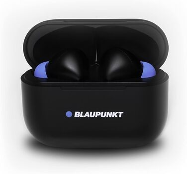 Навушники-вкладиші Blaupunkt TWS 20 - справжній бездротовий, Bluetooth, сенсорне керування, спорт, USB-C, чорний