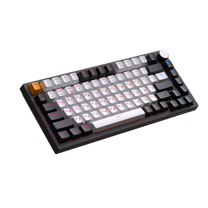 Бездротова механічна клавіатура GamePro Asgard Valhalla (MK160B Pro) 75% QLAB orange switches