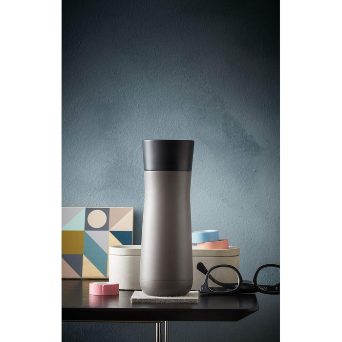 Термокружка WMF Impulse 350 мл, з автоматичним клапаном та 360° отвором, підтримує температуру до 8 годин (гаряче) / 12 годин (холодне), сірий колір