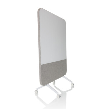 Акустична панель з білою дошкою VISION BOARD, матеріал: пластик / текстиль, колір: сірий, hjh OFFICE
