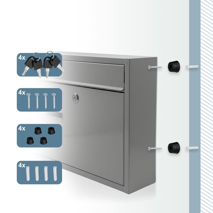 Скріпка Relaxdays для поштової скриньки з табличкою для імені