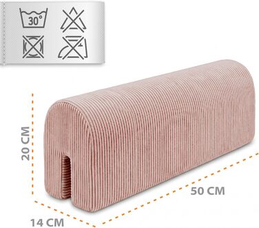 Захист для ліжечка дитячого: бортик на ліжко, захист кутів з Minky (Рожевий, 50 см)